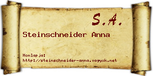 Steinschneider Anna névjegykártya